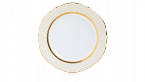 Тарелка акцентная Noritake "Рочестер,золотой кант" 23см
