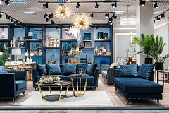 Стол журнальный Dark Emperador коричневый/золото GARDA DECOR