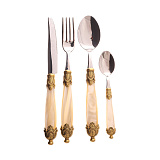 Набор столовых приборов на 6 персон Siena Antique Gold Champagne Steel, 24 предмета
