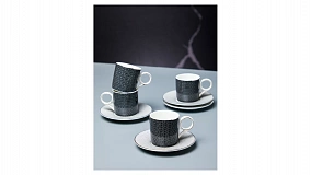 Набор чашек кофейных с блюдцами Decor de table Вола 100 мл, 4 шт, фарфор, платина, п/к
