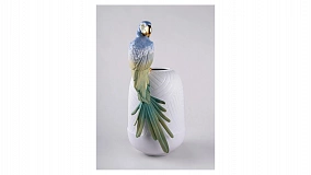 Ваза Lladro Попугай 56х29х24 см, фарфор