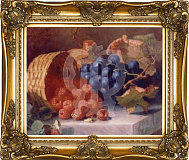Картина "Рассыпанная малина" 41*51см + багет №14