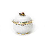 Сахарница Meissen 8см Лебединый сервиз, индийские цветы